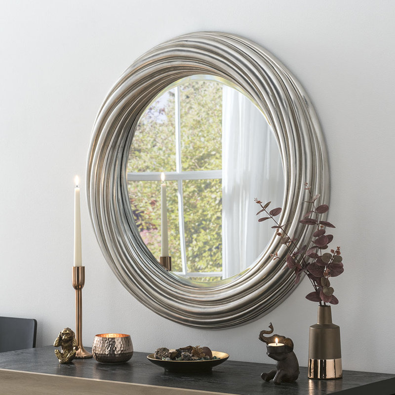 Mable Flat Mirror, Silver