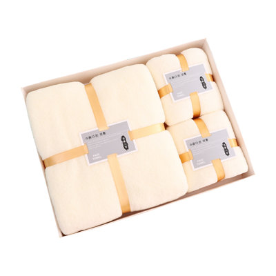 Bath Towels Velvet Towel Bath Towel Gift Box Set Thickens And Absorbs