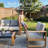  5 Pieces Aluminum Patio Furniture Set With Fire Pit Table, Oversized Seat With Hight Back Outdoor Conversation Sets-1559032217