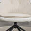 Swivel Vanity Chair White Faux Leather, 360° Auto-Return Home Office Accent Armchair with Stain-Resistant Ergonomic Seat-149113806