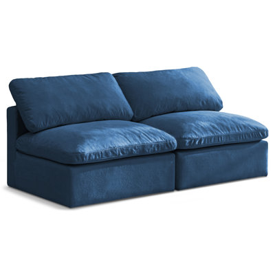 Causeuse modulaire en velours Atis