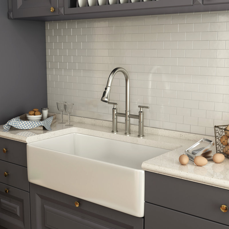 Clihome Kitchen Faucet, Brushed Nickel