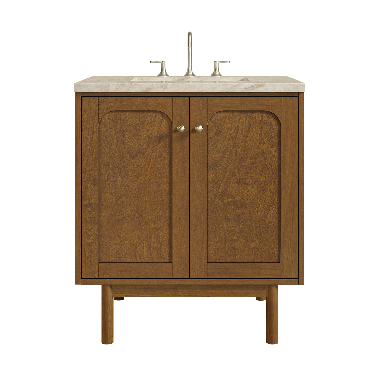 Laurent 30'' Single Bathroom Vanity, 8" Widespread, Tajnar, Honey Brown