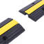 Cable Protector Ramp Rubber Speed Bumps 5 Pack Of 1 Channel 6600Lbs Load Capacity With 30 Bolts Spike For Asphalt Concrete Gravel Driveway (1 Channel, 5 Pack)