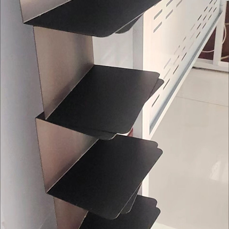 Cudney 49.6'' H 7 Tier Metal Invisible Bookshelf, Black