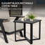 Ensemble de chaises de patio en aluminium 3 pièces, ensemble de sièges d'extérieur pour 2 personnes - chaises de club de patio avec table d'appoint-116810353