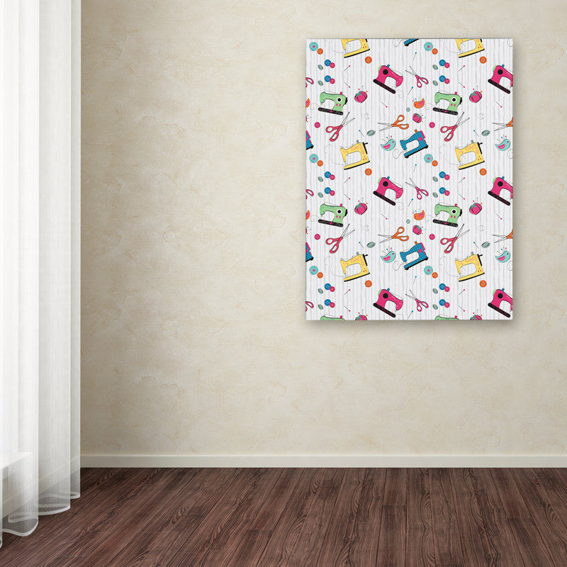 « coudre 1 », reproduction d’impression sur toile tendue, H 19 po x l 14 po