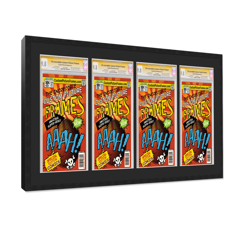 Wood Picture Frame with Mat, Black/Black, 6.875" x 10.5"