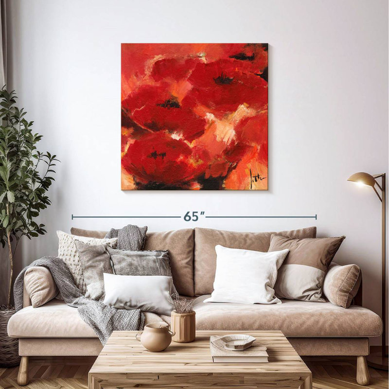 Harnek fleurs abstraites I, H 39 po x l 39 po