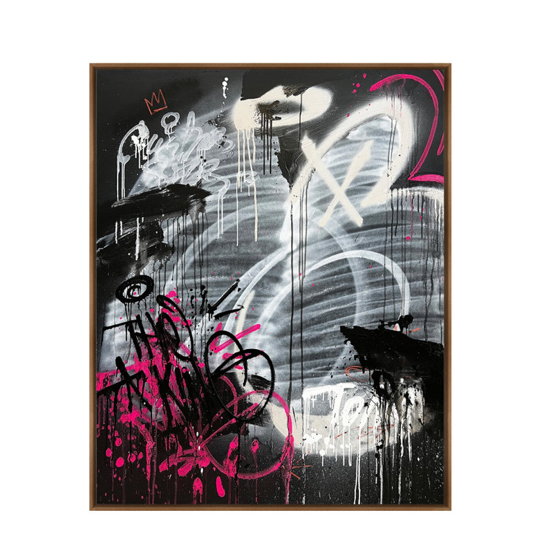 Velora Single Picture Frame Painting on Wood, 150 cm H x 120 cm W, Walnut