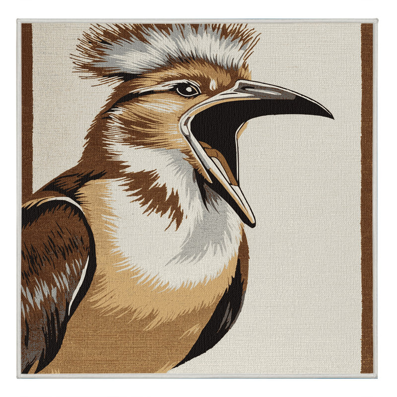  Tapis lavable lavant des oiseaux Kookaburra, Carré 5 pi
