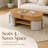 Coffee Table with Storage & 4 Fabric Stools