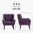 Tufted Upholstered Wide Back Armchair（Set of 2）-412486728