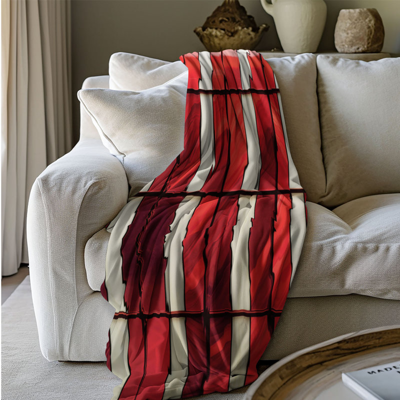 Patriotic Glass Designs - 1 pièce Sherpa Premium, Lit simple