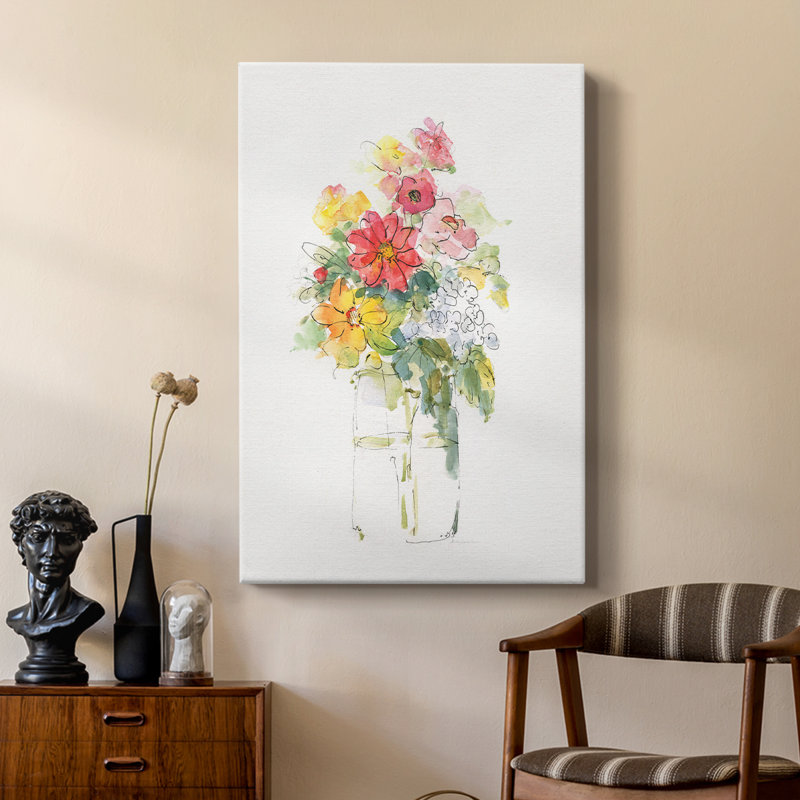 Summer Picks In Jar II - galerie sur mesure, H 18 po x l 12 po