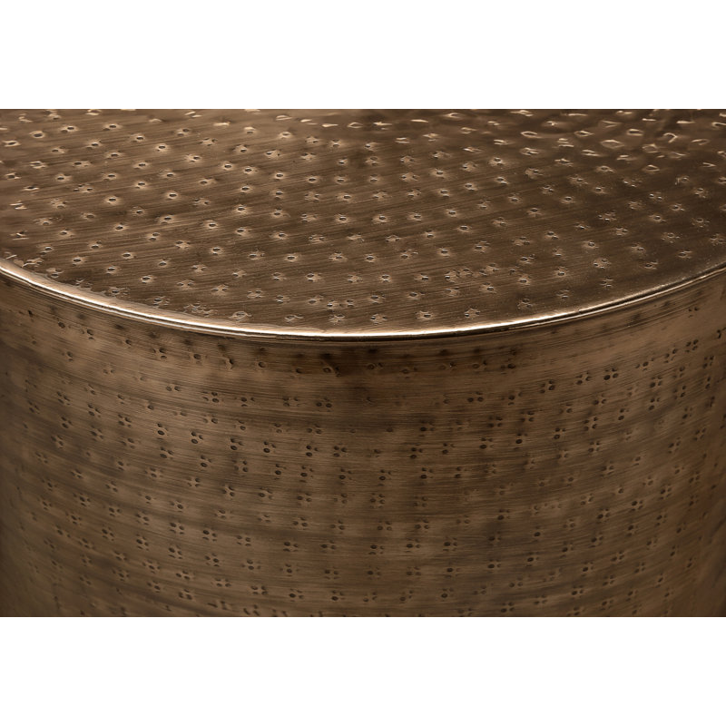 Abdiwahid Iron Top End Table, Copper
