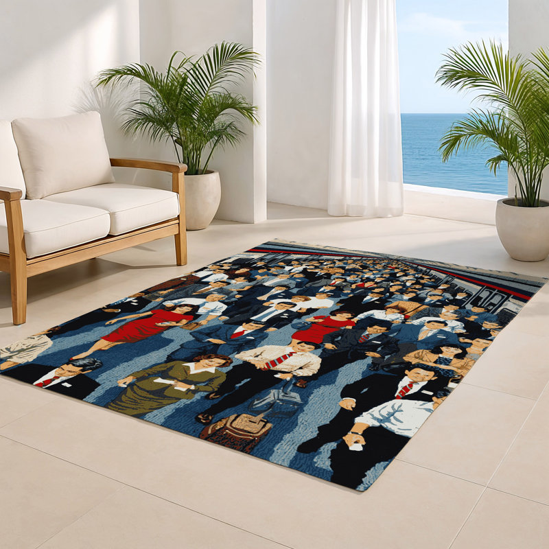 Tapis intérieur et extérieur gris Transport, Rectangulaire 8 pi x 10 pi
