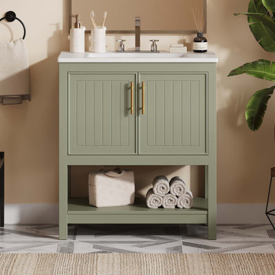 Sumbul 18.3'' Bathroom Vanity with Ceramic Top