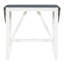 Ensemble de table de salle à manger à hauteur de comptoir en bois 3 pièces avec 2 chaises rembourrées pour petite place, blanc-128982061-128982059-128982058-128982055
