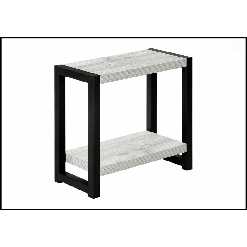 Table d'appoint étroite à 2 niveaux pour les petits espaces, pour le salon et la chambre à coucher avec une conception durable et un grand espace de rangement