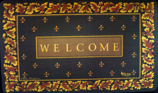 Hawkin Non-Slip Floral Indoor / Outdoor Doormat