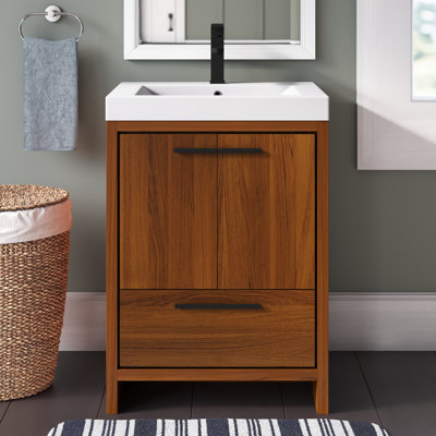 Southmead 24.02'' Single Bathroom Vanity with Resin Top