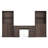 Hailiey 2-Piece Office Set, Writing Desk and Bookcase with Adjustable Shelf,Executive Desk with Drawers-1225909267