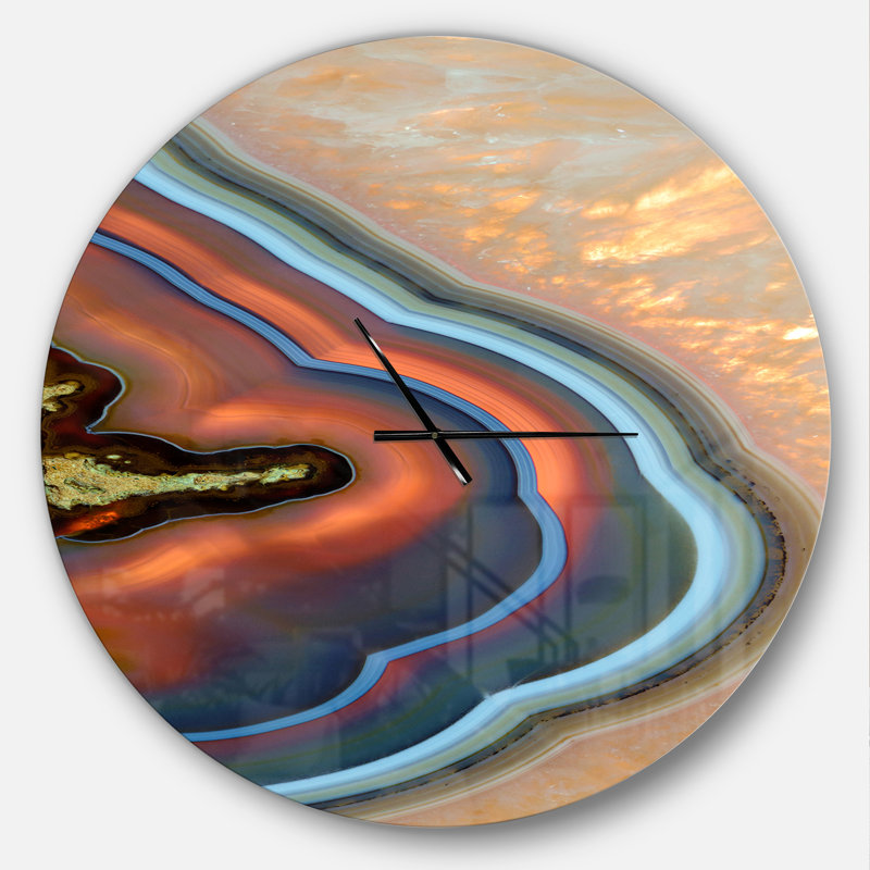 Abstract Mineral Texture - Modern wall clock, Large