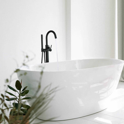 Robinet de baignoire circulaire à poignée simple