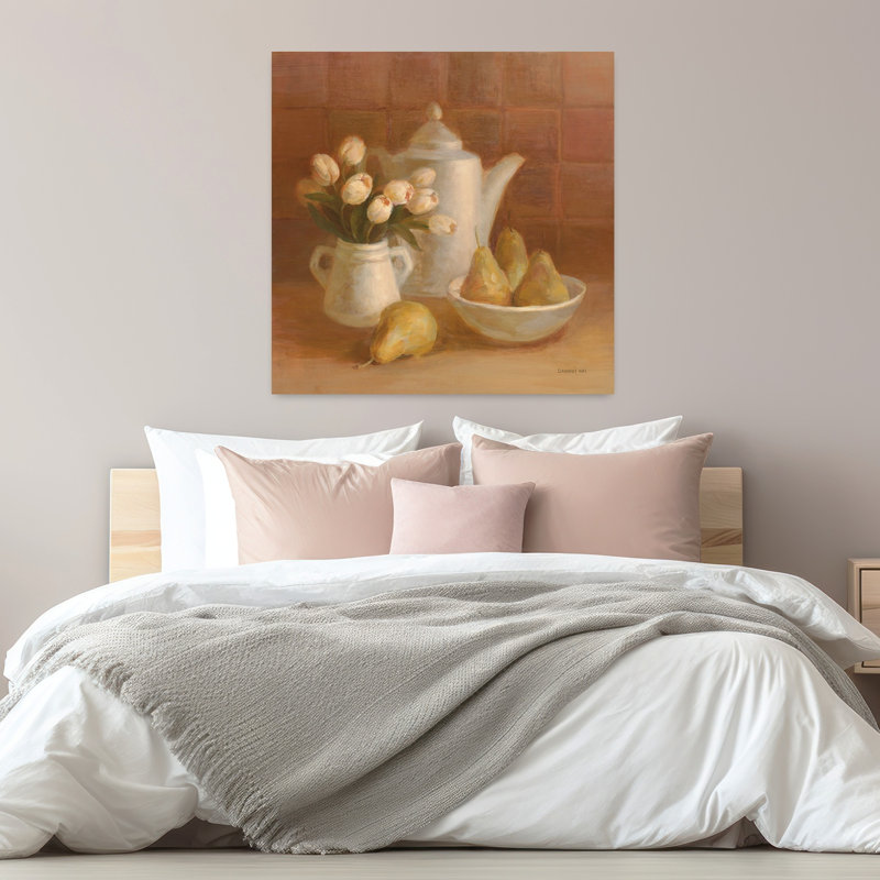 Ironstone avec tulipes, H 32 po x l 32 po