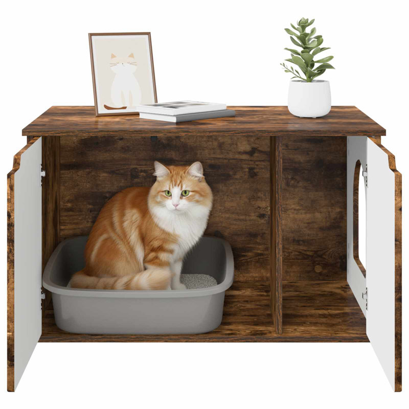 50.5cm H Cat Tree, Smoked Oak