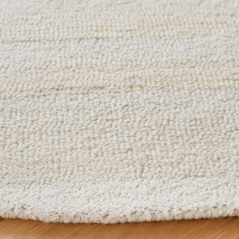 Certalich Hand Tufted Performance Geometric Rug, Round 6'