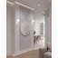 Applique murale 1 lumière nickel brillant avec abat-jour en verre blanc-27054486