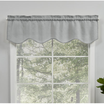 Exclusive Home Loha Light Filtering Rod Pocket Scalloped Valance