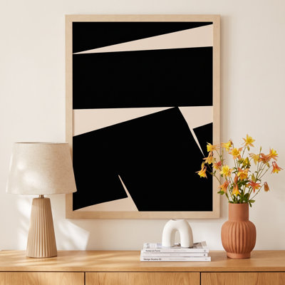 Black Plain Abstract Print by Little Dean