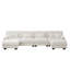 Canapé modulaire Free Combination, canapé en U pour le salon, canapé 4 places avec 2 repose-pieds, chenille blanc-1477697669
