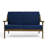 Solid Wood Teak Outdoor Loveseat With Cushion And Arms-114980249-114980245