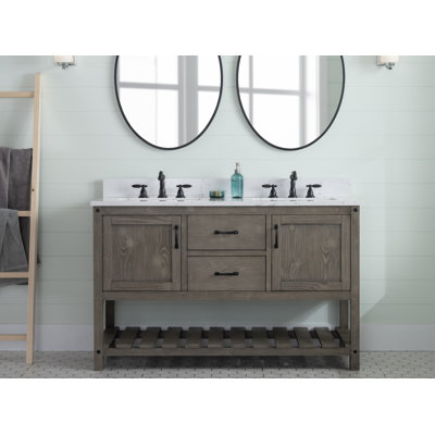 Radstock 54'' Double Bathroom Vanity with Top