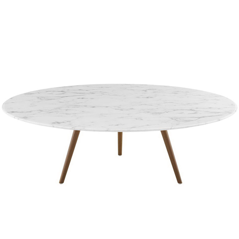 Table basse Lippa, Noyer, H 14,5 po x L 47 po x l 47 po