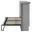 Lit-armoire pliant gris simple - Stable, optimisant l'espace