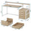 Bureau d'ordinateur avec tiroirs