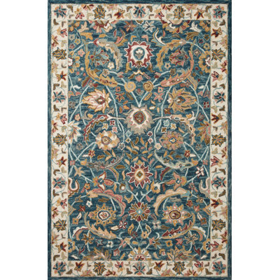 Hand Hooked Wool Oriental Indoor Rug