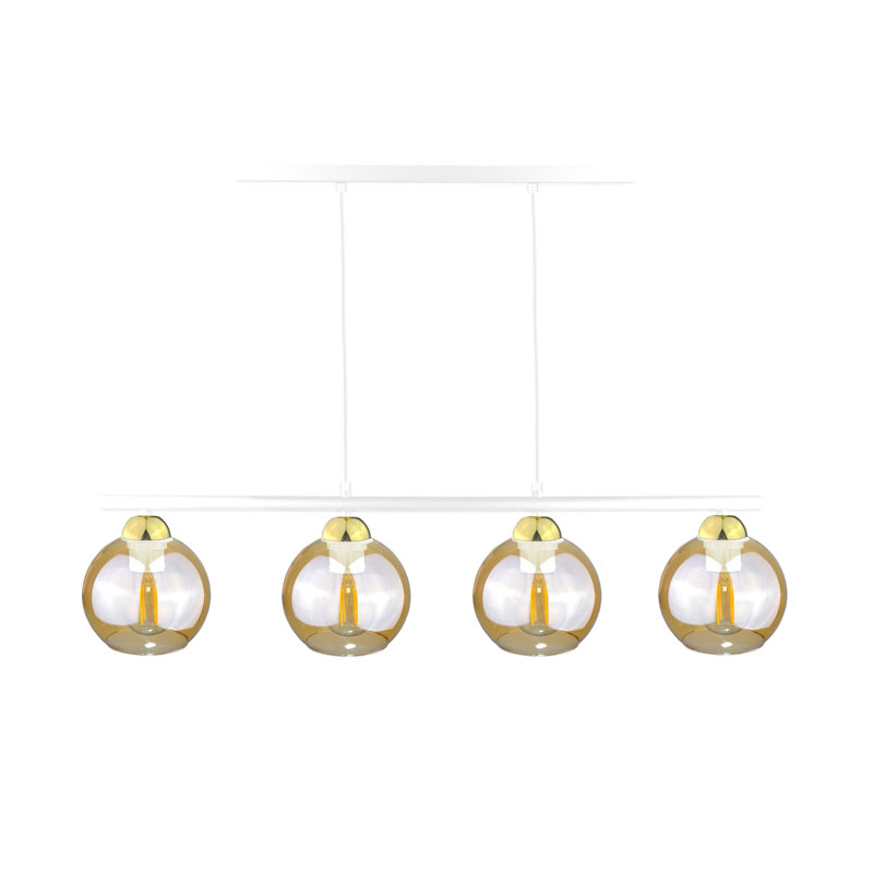 Bilha 4 - Light Kitchen Island Pendant, White/Gold