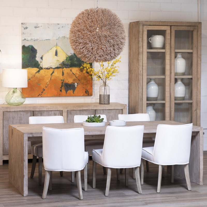 Sizan Linen Blend Upholstered Dining Chair