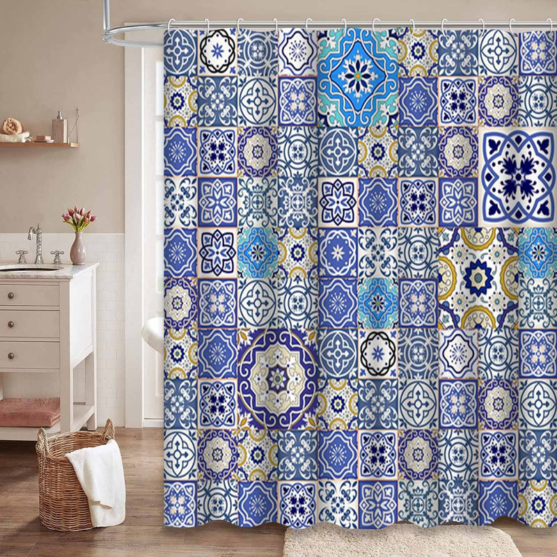 Magnifique rideau de douche avec 12 crochets, L 72 po x l 72 po