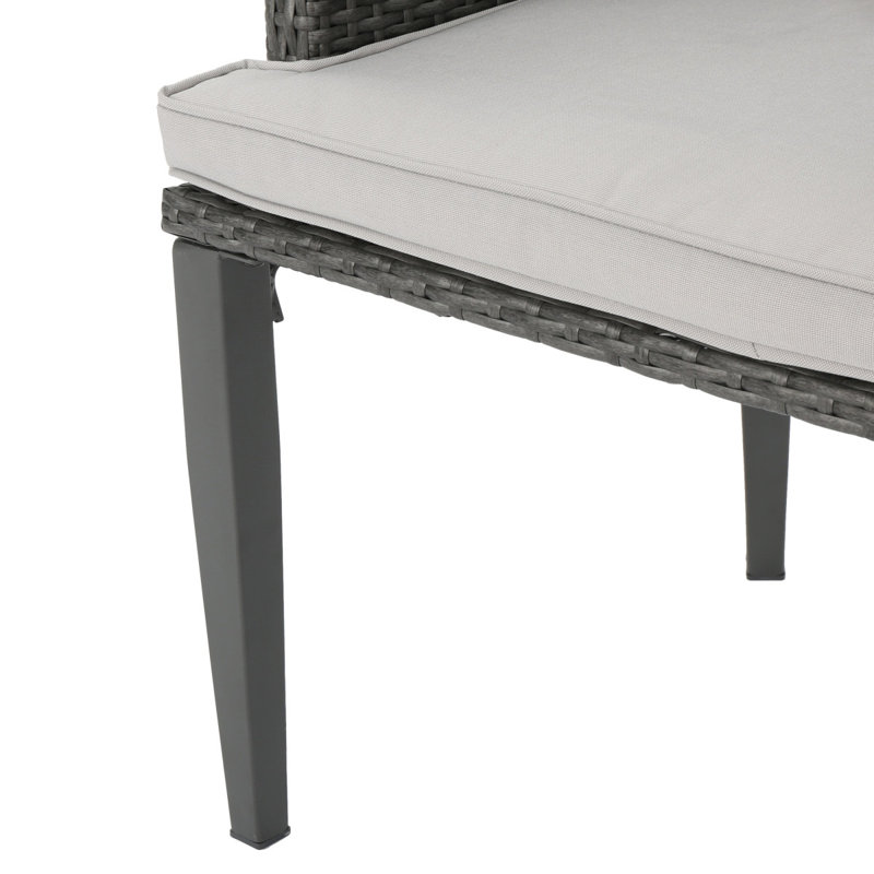 HILLHURST CHAIR Patio Outdoor Furniture（Set Of 2）, Gray Cushion/Gray Frame