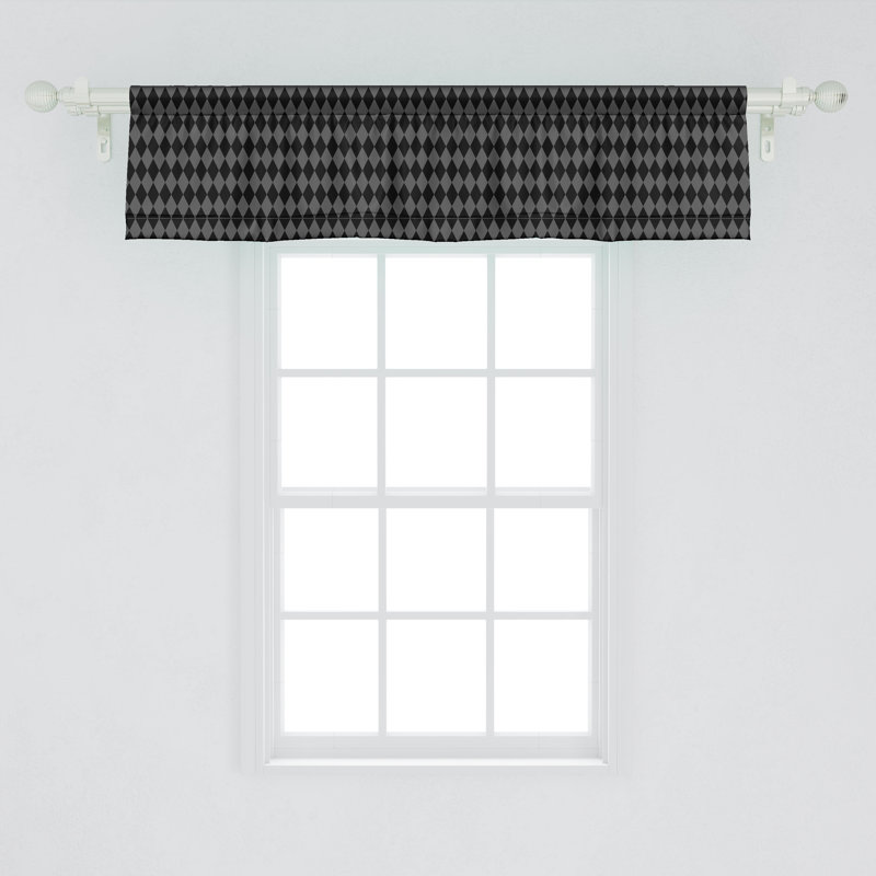 Cantonnière Ambesonne gris anthracite et gris anthracite, L 42 po x L 12 po