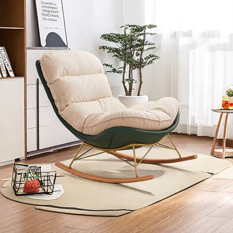 Chaise berçante chaude et confortable, Vert