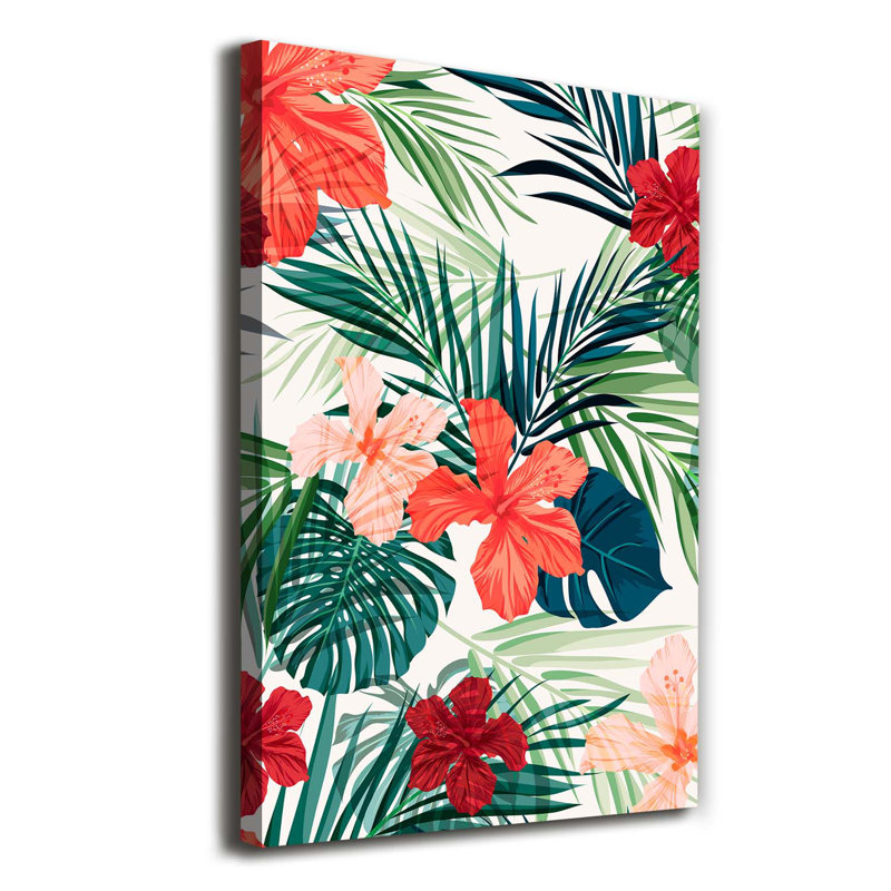 Hawaiian Flowers - Wrapped Canvas Print