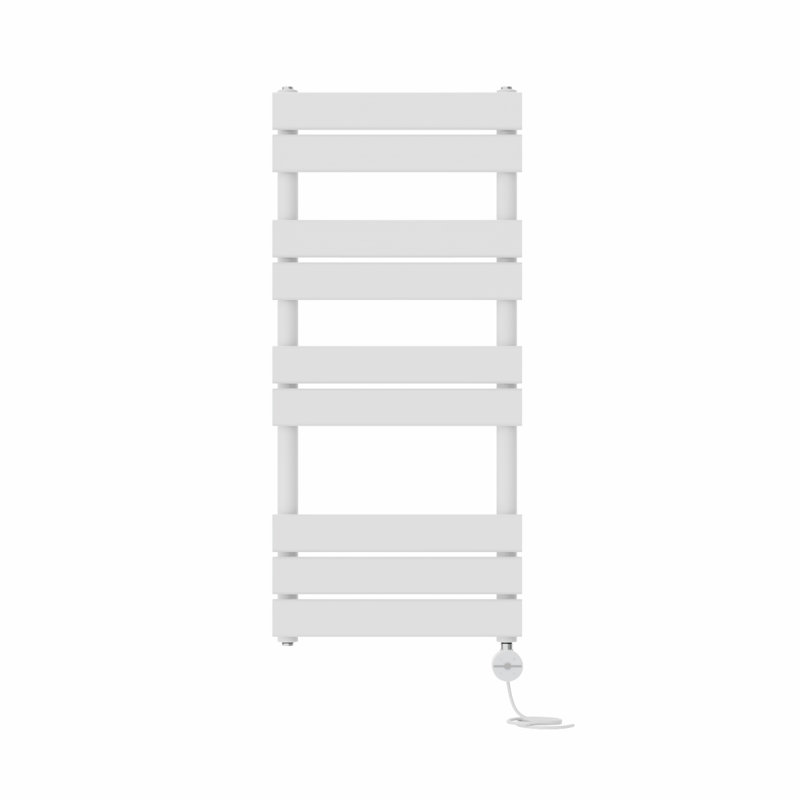 Flat Panel Towel Rail Heated Towel Rails, 100cm H x 45cm W x 6.2cm D, White